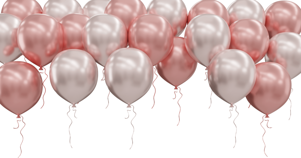 Pink and White Balloons