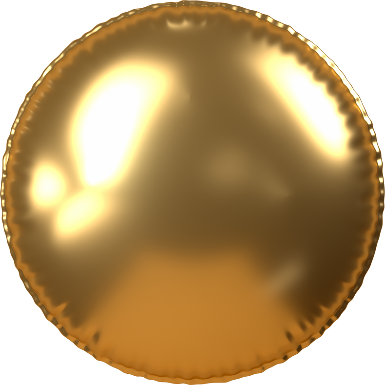 Round Gold Balloon